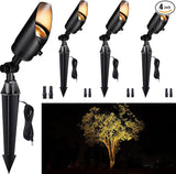 Gardenreet Brass Landscape Lighting Black, Low Voltage Spotlights Outdoor, 12V LED Wired Uplights, Waterproof Spot | Lumora