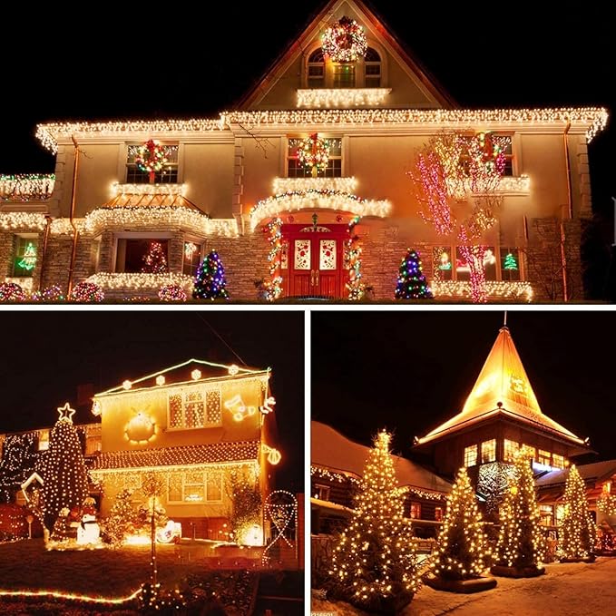 100FT 2000 LED Cluster Christmas Lights, Christmas Tree Lights Outdoor Indoor with 8 Modes & Timer & Remote | Lumora