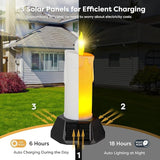 BlcTec Solar Candles Outdoor Waterproof, Realistic Flickering Flames LED Candles with IP65 High Rating Waterproof | Lumora