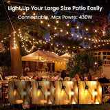 OHLUX Outdoor String Lights, 180FT G40 Globe LED Patio Lights with 82 Dimmable Plastic Bulbs 2 Spare, 2200K | Lumora