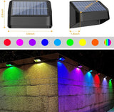 Solar Lights Outdoor, RGB 8 Colors, Dusk to Dawn Deck Light, Solar Deck Lights for Outside IP65 Waterproof | Lumora
