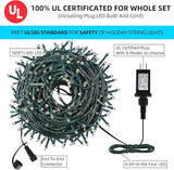 105FT 300LEDs Christmas Lights Outdoor Indoor 8 Modes for Christmas Tree Party Decoration, 100% UL Listed (Warm | Lumora