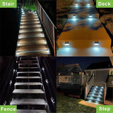 XLUX Solar Powered Lights for Deck Steps Stairs Fences Pathway Path, LED lamp, Outdoor Waterproof, White Light 12 | Lumora