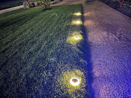 eLEDing Solar 4-Pack White Deco Garden Lights – Waterproof Solar LED Outdoor Landscape Lights for Pool, Porch, Patio, Pathway & Poolside (No Wiring Needed)