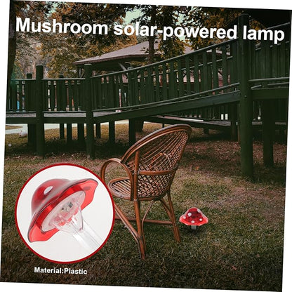 6Pcs Solar Powered Mushroom Lights for Garden Outdoor LED Landscape Lighting Waterproof Solar Pathway Lights for Patio and Lawn Decor