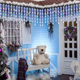 Toodour Christmas Icicle Lights Outdoor, 20 Tubes 90 LED Icicle Light with 8 Modes, Indoor Outdoor Crystal String | Lumora