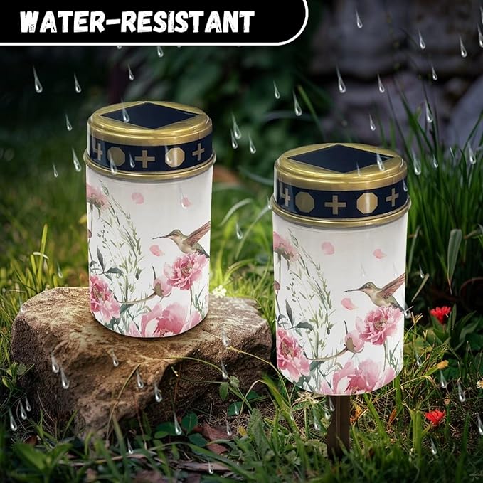 Hummingbird Cemetery Lights for Grave Solar Waterproof Led Solar Lights for Outside Solar - Outdoor Path Light | Lumora