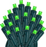 Novelty Lights 25 Feet 50 LED True Twinkle Green Outdoor Christmas String, 100% Twinkle 5mm LED Lights on Green | Lumora