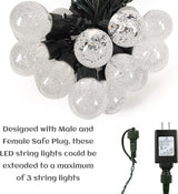 AWQ 35 FT Globe String Lights Outdoor Commercial Grade Light with 20 G50 Shatterproof LED Bulbs Waterproof | Lumora