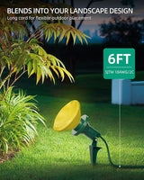 Outdoor Flood Light Holder with Ground Stake, Plug-in Waterproof Spotlight Fixture, PAR38 Compatible, E26 Socket | Lumora