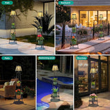 MXwcy 2 Pack Metal Solar Floor Lights Outdoor with Plant Stands, 45.5'' Solar Powered Street Lights, for Garden | Lumora