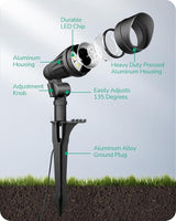 EDISHINE Low Voltage Landscape Lights, 3.2W 12V ACDC 240LM Low Voltage Spotlight, CRI 80 & Beam Angle 35°, 3000K | Lumora