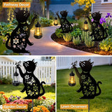 Cat Outdoor Solar Lantern Waterproof, Birthday Gifts for Christmas Women Mom, Solar Hanging Lights with Butterfly | Lumora
