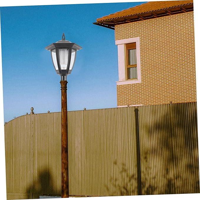 VOSAREA Solar Garden Light Decorative Outdoor Pathway Lamp Vintage LED Landscape Lighting for Lawn Garden Auto Off Solar Charge Elegant Design for Patio