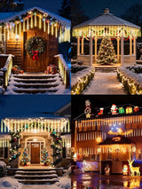 Flacchi Meteor Shower Icicle Lights - 5 Tubes 20" Each 270 LED Cascading Raindrop Lights, Timer Outdoor Waterproof | Lumora
