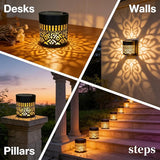 Decorative Solar Mandala Lights, Metal Solar Powered Mandala Light Outdoor Waterproof LED Deck Step Wall Lights | Lumora