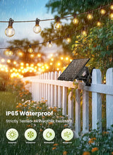 Brightown 58FT Solar String Lights Outdoor with Remote Cable Ties Hooks, 26 LED Shatterproof Bulbs, 3 Light Modes | Lumora
