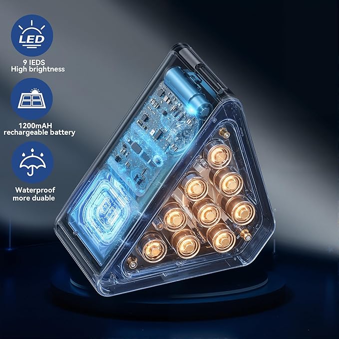 LED Solar Step Lights Outdoor, IP67 Waterproof, Auto On/Off, Solar Decoration Lights Perfect Fit for Stair Corners - Decor & Safety Lighting for Deck, Yard, Patio, Porch (16 Pack)