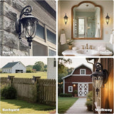 18 Inch Outdoor Porch Light with Wall Mount, Antique Bronze Exterior Wall Sconce Lantern for Garage, Vintage Outer | Lumora