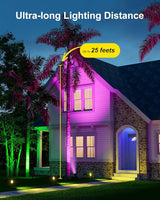 Color Changing Solar Spotlights Outdoor for Tree, Flower, Plant, Statue, Decorations, Wall, Waterproof Rainbow | Lumora