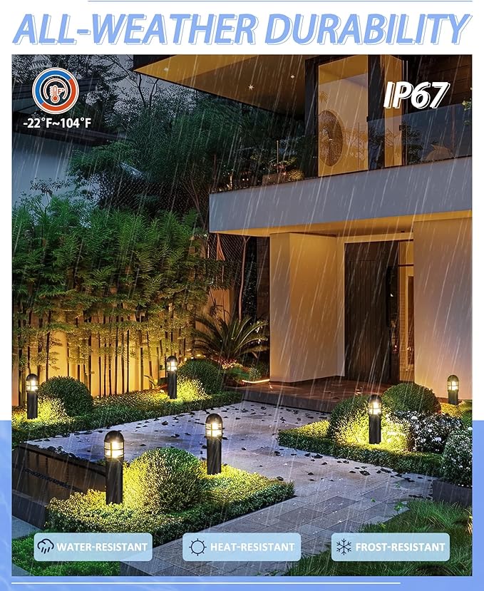 6 Pack LED Low Voltage Landscape Lights, 200LM 12V IP67 Waterproof Holiday Pathway Lighting for Patio, Sidewalk | Lumora