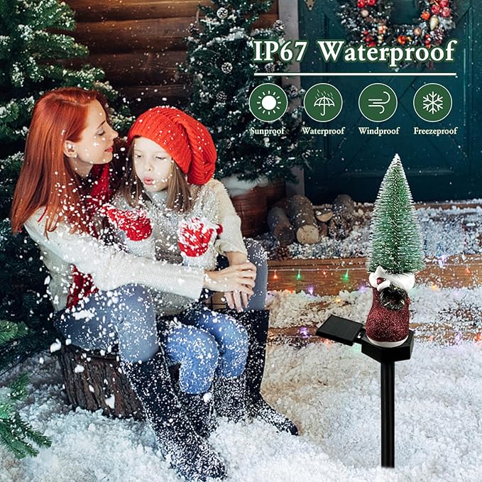 Solar Christmas Stocking Tree Lights Decorations Outdoor Waterproof, 6 LED Christmas Solar Pathway Lights Outdoor | Lumora