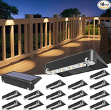 VOLISUN Solar Deck Lights 16 Pack, Bright Warm White Glow LED Large Size Lamp, IP65 Waterproof Step Lights Outdoor | Lumora