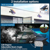 T-SUNUS Christmas Solar Spotlights White 6000K IP65 Waterproof 2-in-1 Outdoor Landscape Spot Lights Garden Light | Lumora