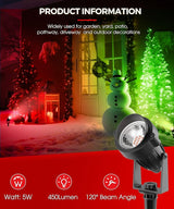 L LOHAS LED Red Spotlight Outdoor, Tree Spot Lights for Yard, Auto On/Off 5W 120V Landscape Lighting for House | Lumora