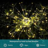 JJGoo Solar Firework Lights, 2 Pack 150 LEDs 2 Lighting Modes Solar Lights Outdoor Waterproof for Garden Patio | Lumora