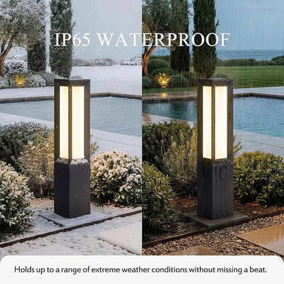Solar Pathway Lights Outdoor Waterproof, 1 Pack Auto On/Off Driveway Lights, 3000K Landscape Lighting & Accessories, Aluminum Dimmable Outdoor Solar Lamp for Path Sidewalk Walkway Yard Decor