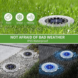 NFESOLAR 16 Pack Solar Lights Outdoor, 16 LEDs Multi-Color Solar Ground Lights Waterproof Landscape Light for | Lumora