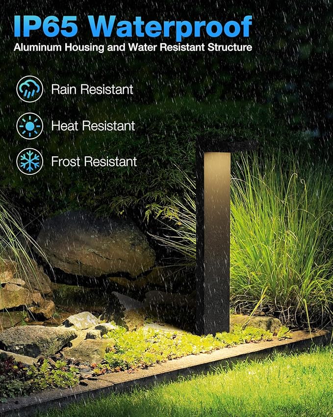 SUNVIE Low Voltage Pathway Lights Wired 3000K 5W LED Outdoor Landscape Lighting with Connectors Cast-Aluminum | Lumora