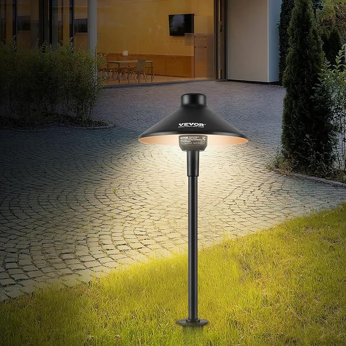 VEVOR 8 Pack Low Voltage Landscape Path Lights, 3W 210LM 12V-24VAC/DC Outdoor LED Pathway Lighting, 3000K Warm | Lumora