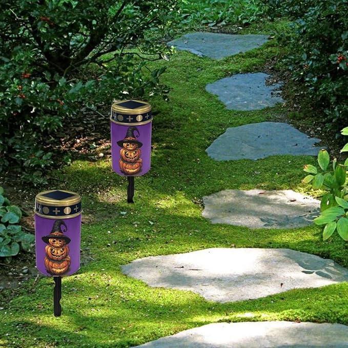 Pumpkin Print Cemetery Solar Light Waterproof Solar Garden Light Halloween Decoration Light Decorative Solar Ligths Outdoor for Yard Path Walkway