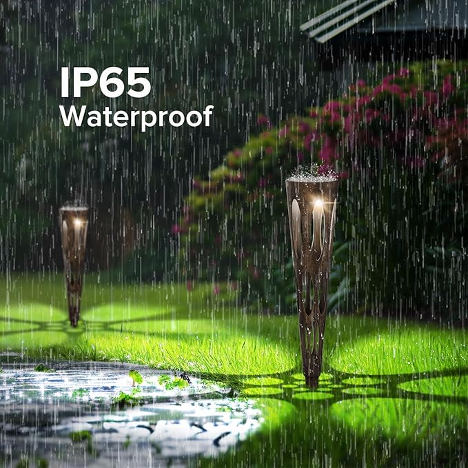 JJX Solar Pathway Lights, 6 Pack Outdoor Walkway Solar Lights for Yard Outside, Warm Light LED Landscape Light | Lumora