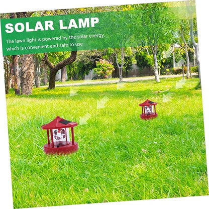 DOITOOL Solar Beacon Tower Decorative Light Outdoor Solar Lamp for Gardens Patios and Lawn Decor Led Gentle Light for Visual Enjoyment