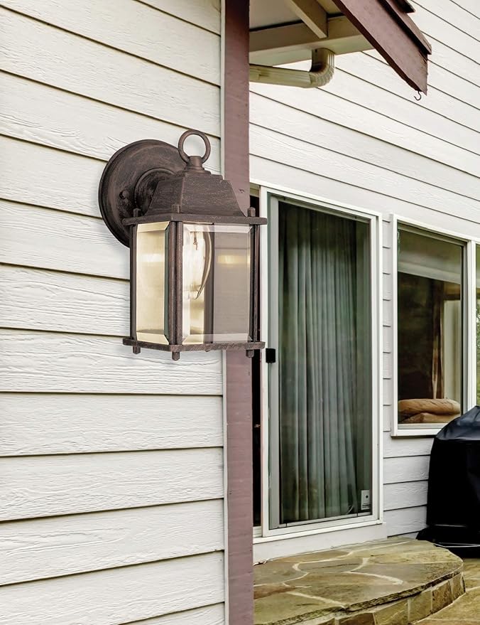 Trans Globe Imports 40455 RT Traditional One Light Wall Lantern from Patrician Collection in Bronze/Dark Finish, | Lumora