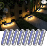 YiLaie Stick on Solar Step Lights Outdoor Waterproof, Small Solar Stair Lights Auto ON/Off for Deck Dock Driveway | Lumora