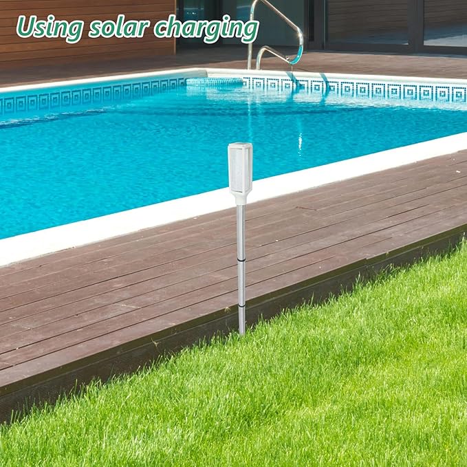 Luxshiny Solar Pathway Lights Outdoor Solar Lawn Stake Lamp with LED for Patio Yard and Driveway Lighting