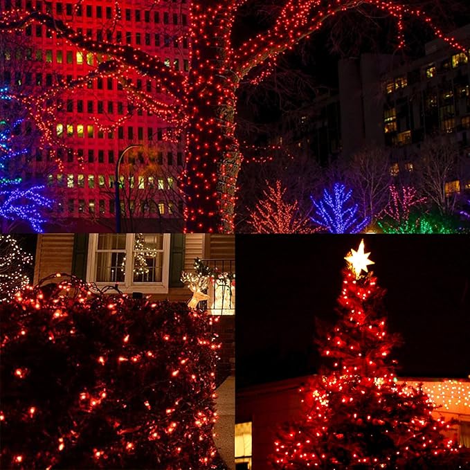 LJLNION Valentines String Lights, 150 Count 33 FT Incandescent Mini Green Wire Christmas Fairy Light, 120V UL Certified Connectable Tree Lights for Patio, Holiday, Party, Outdoor Indoor Decor, Red