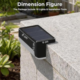 Solar Deck Lights Outdoor 16 Pack - IP65 Waterproof LED Fence Lights Solar Powered for Outside, Garden, Fence | Lumora