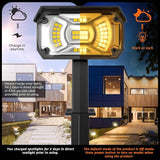 3 Brightness Modes Solar Outdoor Lights with Super Bright 40LEDs, 360 Adjustable Lighting Angle, USB Charging | Lumora