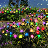 Kohlrabi Solar Garden Lights Outdoor, 10 Pack 80 LED Solar Firefly Lights Waterproof, Sway by Wind, Swaying Light | Lumora