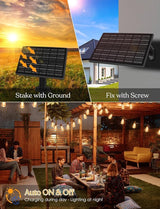 100 FT Solar String Lights Outdoor Waterproof with Remote & USB Port, Solar Power Patio Hanging Lights with Dimmer | Lumora
