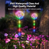 Solar Garden Lights Outdoor Decor: 4 Pack Dandelion Solar Flower Lights, 2 Modes 16 LED Colored Solar Lights for | Lumora