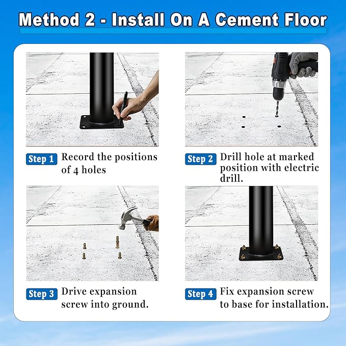 13Ft Tall Street Light Pole - Outdoor Metal Split Heavy Duty Street Lamp Post for Outside Large Solar Street Lights | Lumora