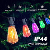 Achin Outdoor String Lights Multicolor - 25FT Colored Patio Lights Waterproof with 13+1 ST38 LED Colorful Bulbs | Lumora
