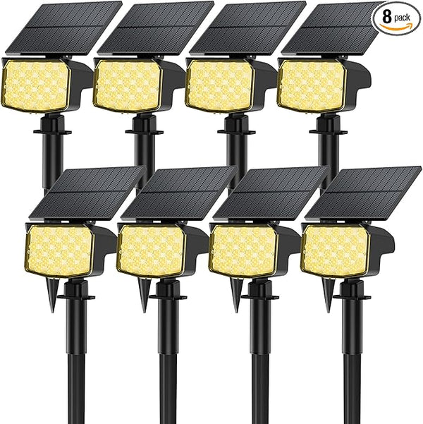 8 Pack Solar Spot Lights Outdoor, 2-in-1 Solar Lights Outdoor Waterproof IP65, Solar Powered Landscape Spotlights 3 | Lumora