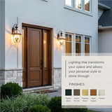 Quoizel Newbury Outdoor Wall Lantern, 20 Inch 2-Light Medici Bronze Wall Sconce, French Country Exterior Wall | Lumora